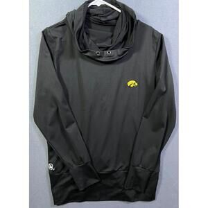 Crable Iowa Hawkeyes Football Women's Funnel Neck Drawstring Pullover Top XL EUC